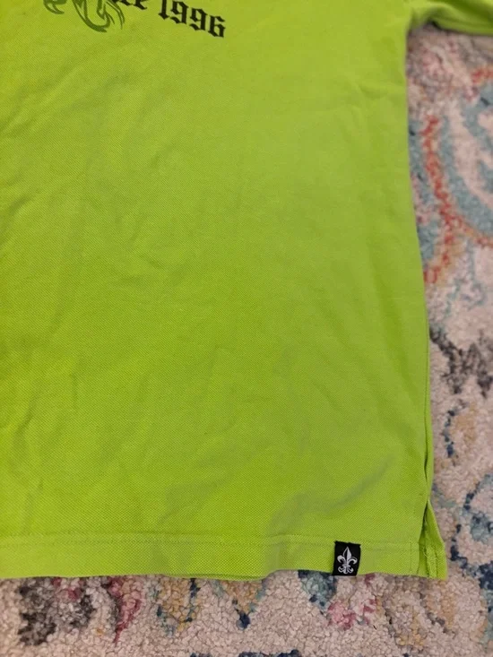 Men's Polo Shirt - Lime Green - Picture 3 of 6
